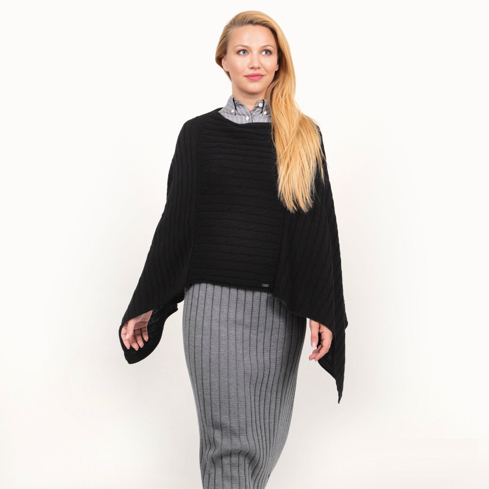 Knitted Merino plaid Kama 5041